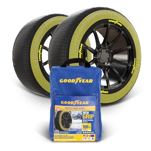 Grip Snow Socks for Tires. Designed for All Tire Brands. Textile Chain XL