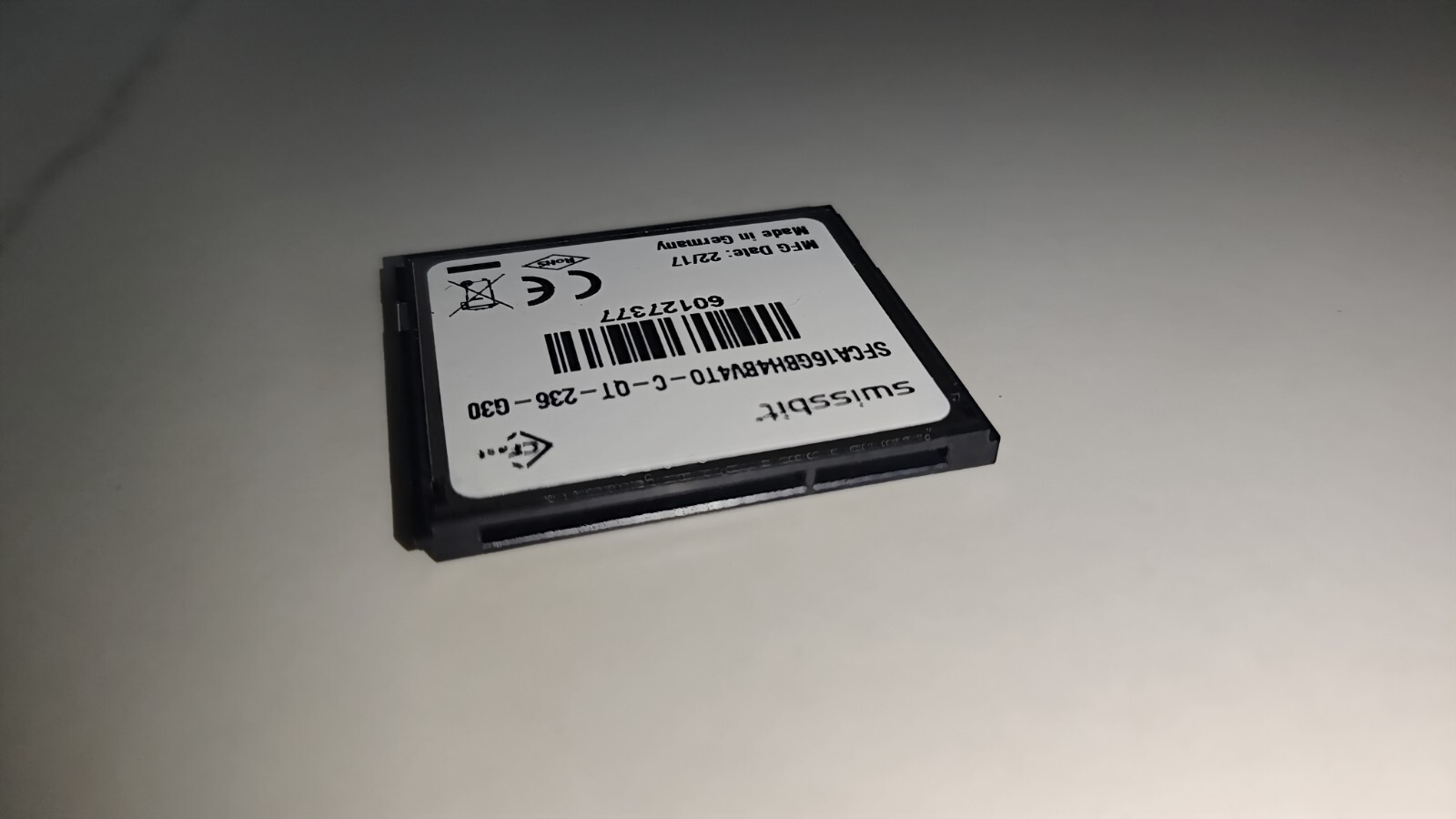 Swissbit 16GB industrial Cfast Memony Card SFCA16GBH4BVCTO SN:7377