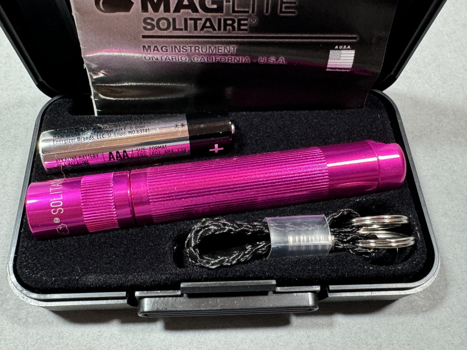 Mag-Lite Solitaire Mini Flashlight Resists Water/Impact USA-Made