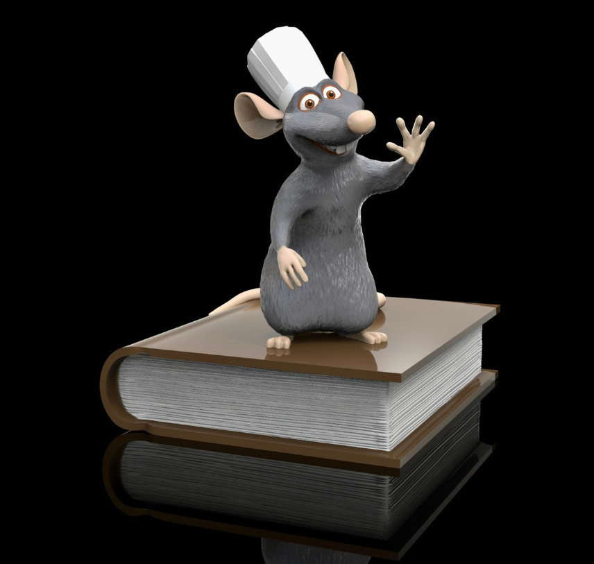 UNPAINTED Ratatouille Remy Little Chef 3D Printed Model Kit 6" Tall (9-22)