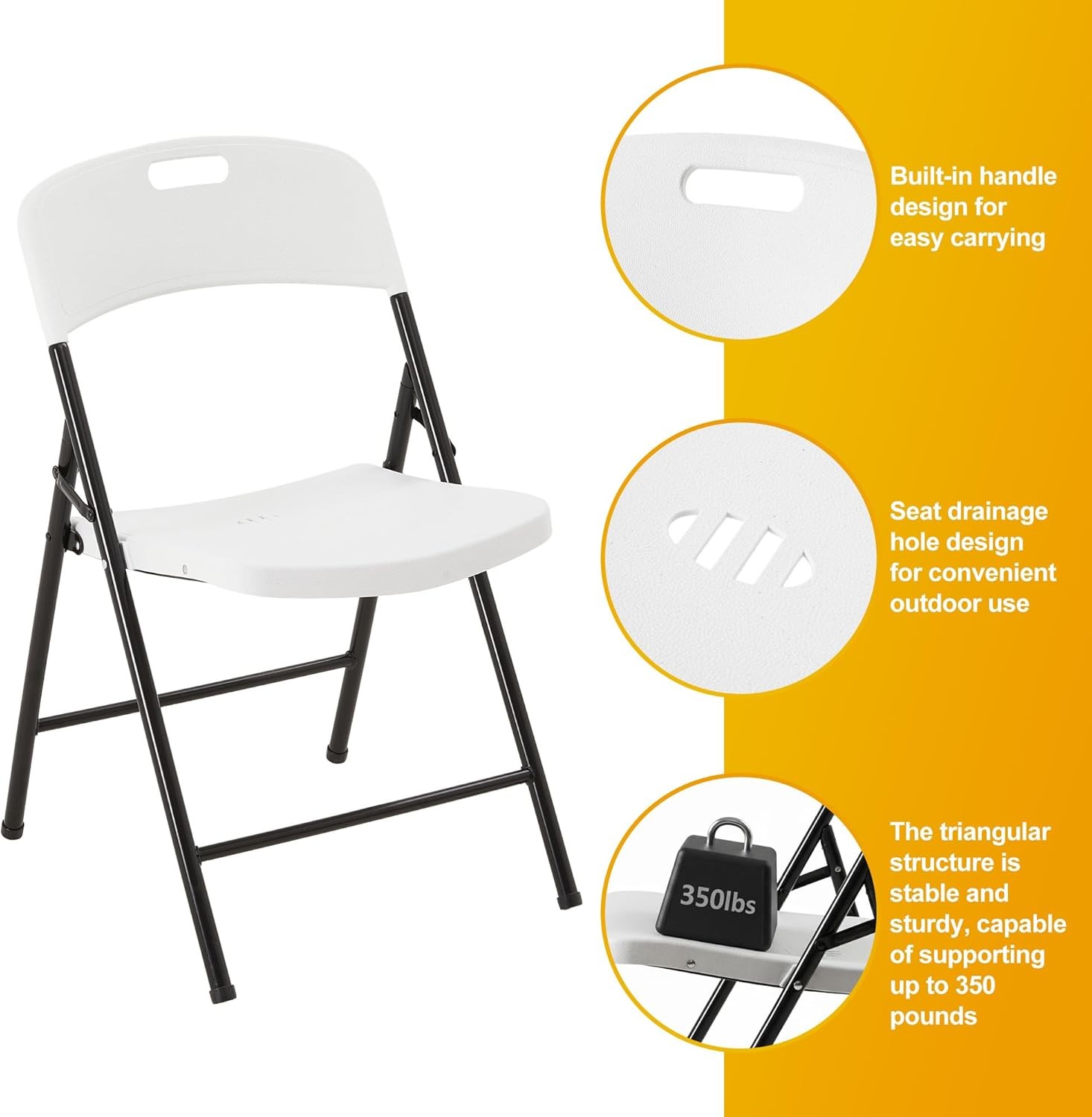 70.5" Foldable Outdoor Dining Set with 8 Fully assembled Dining Chairs for Easy