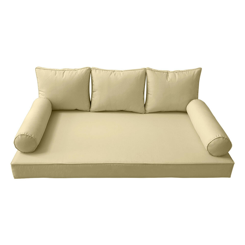 |COVER ONLY| Style 3 Crib Piped Trim Daybed Mattress Bolster Pillow Covers AD103
