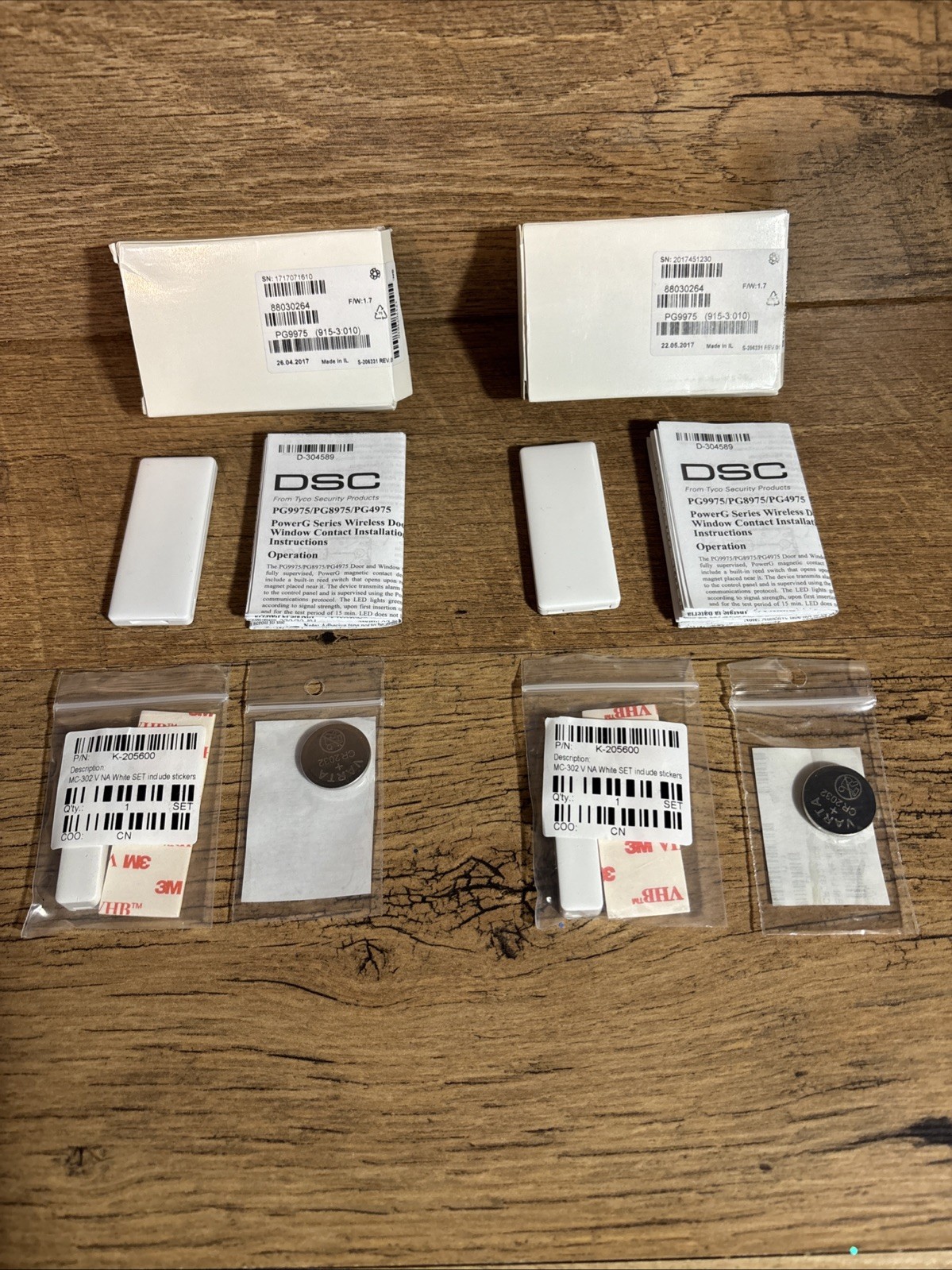 2x DSC PG9303 PowerG Wireless Door/Window Magnetic Contact New
