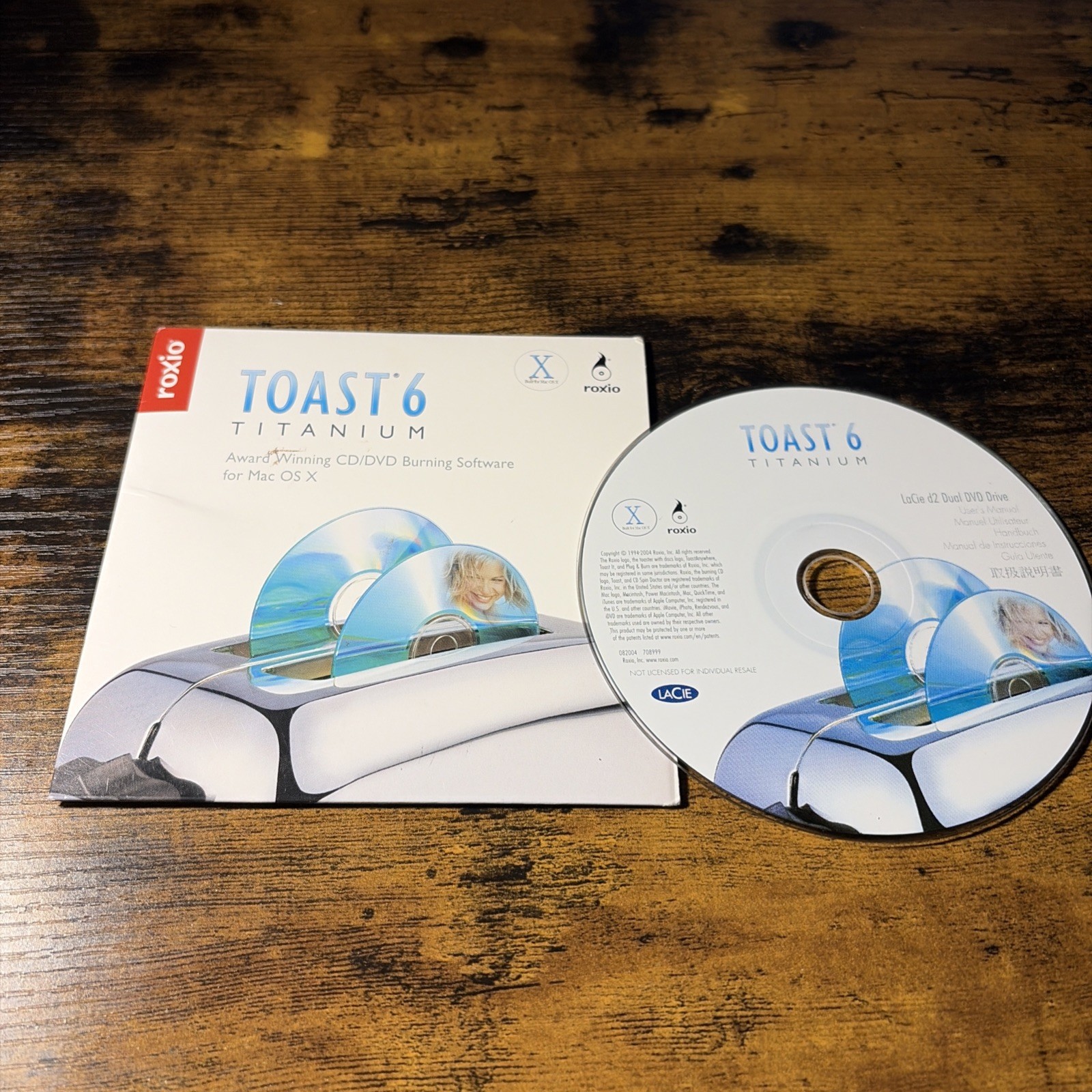 Roxio Toast Titanium 6 Original CD with license for Macintosh Computers