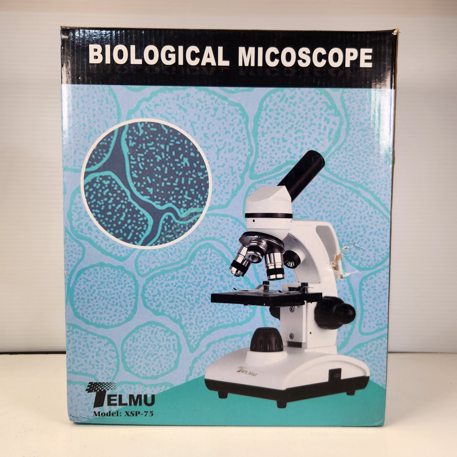 TELMU XSP-75 Biological Microscope Student Lab Science Educational Kit New