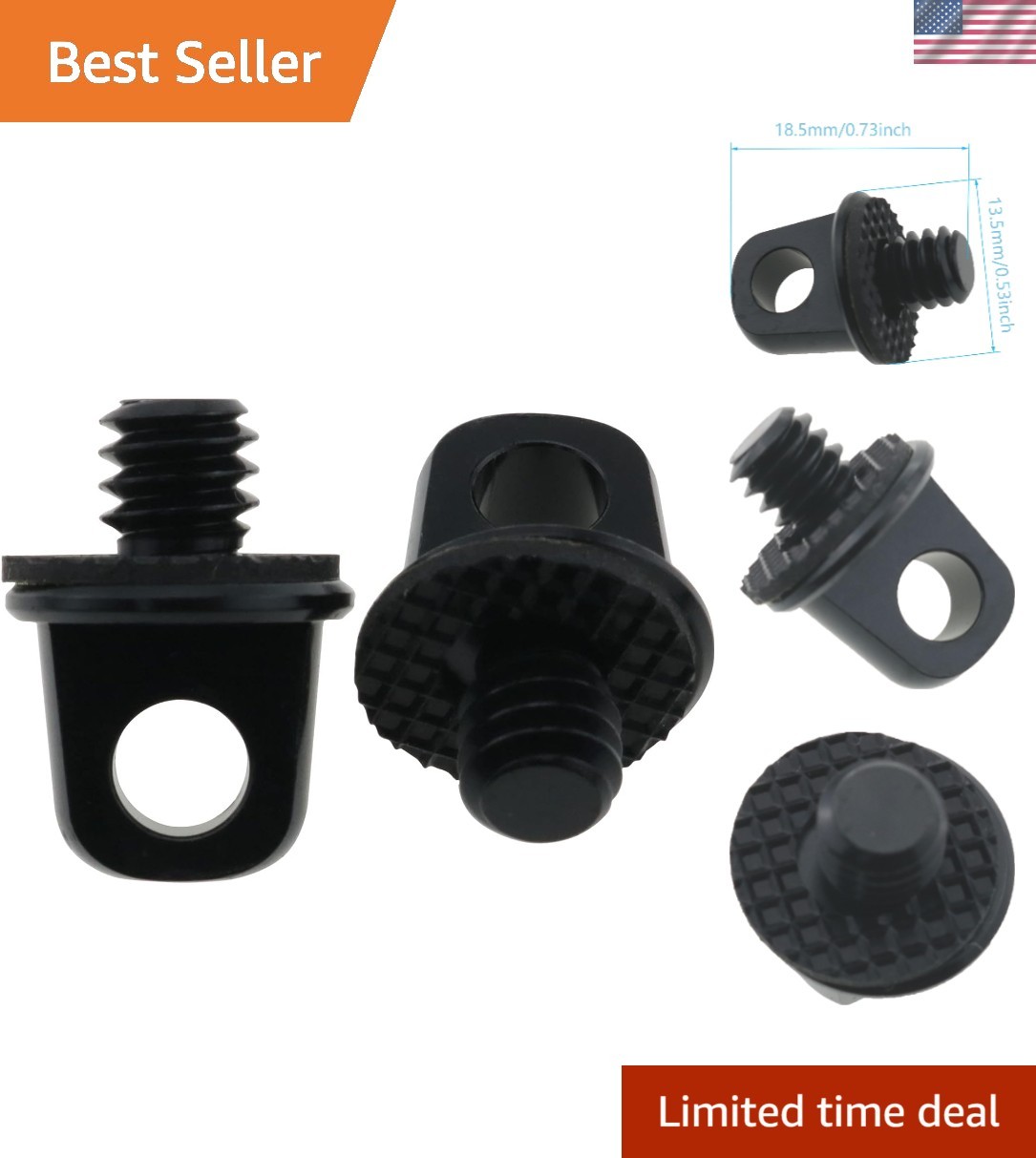 2PCS Durable 1/4-20 Aluminum Camera Screws - Quick Install Eye Head Connectors