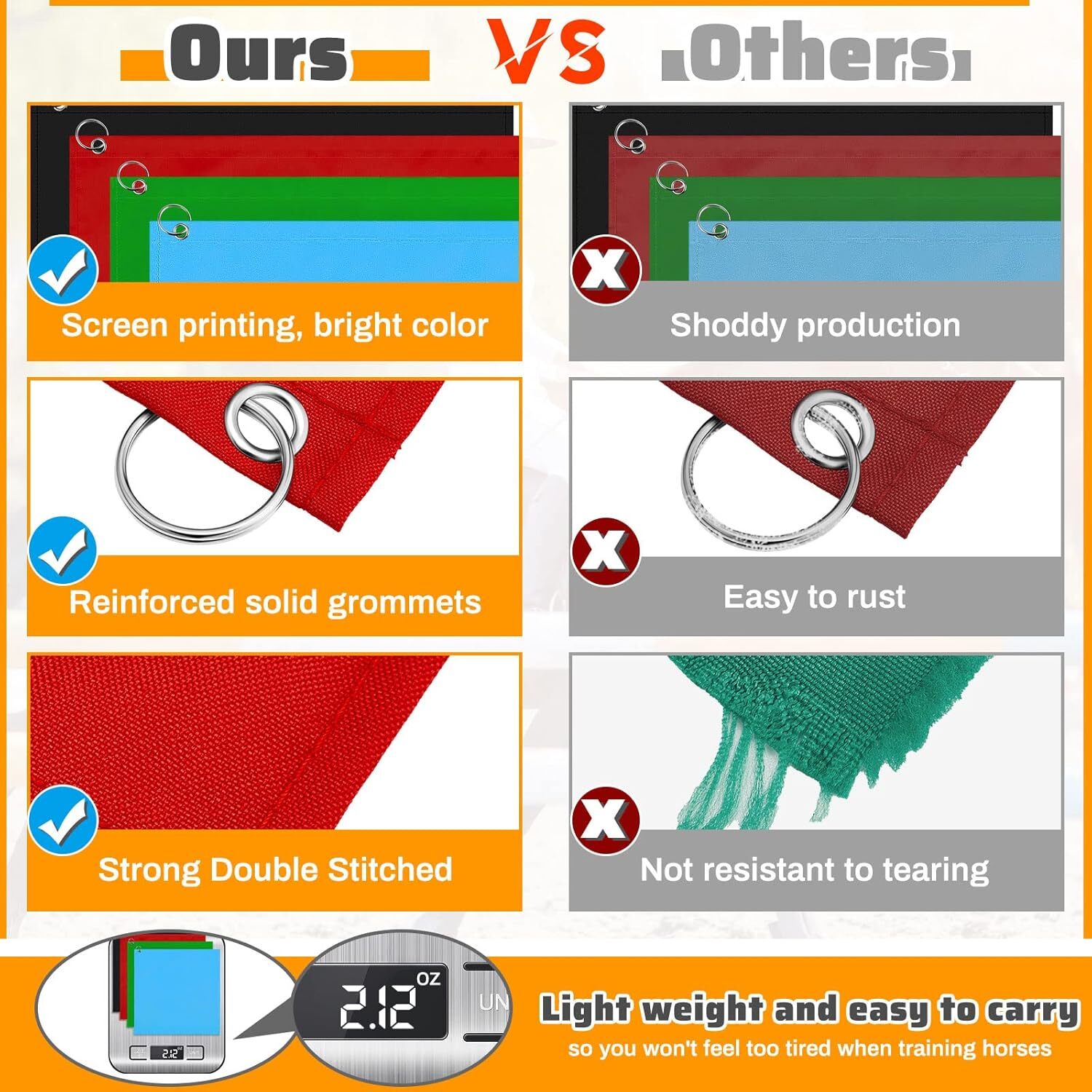 Equestrian Training Flag 4 Pieces Red, Black, Green, Blue