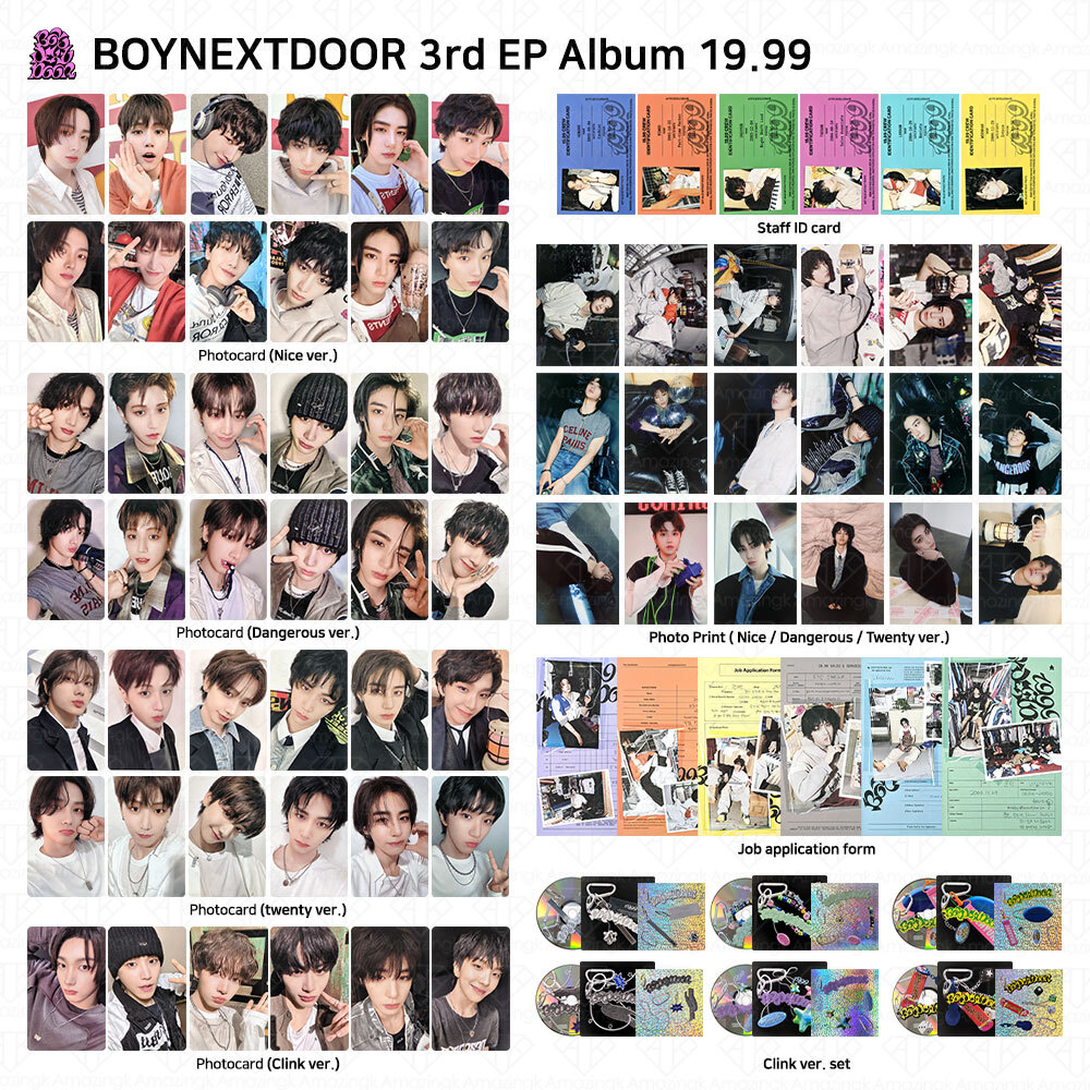 BOYNEXTDOOR 3rd Ep Album 19.99 Photobook Clink ver Official Photocard CD KPOP