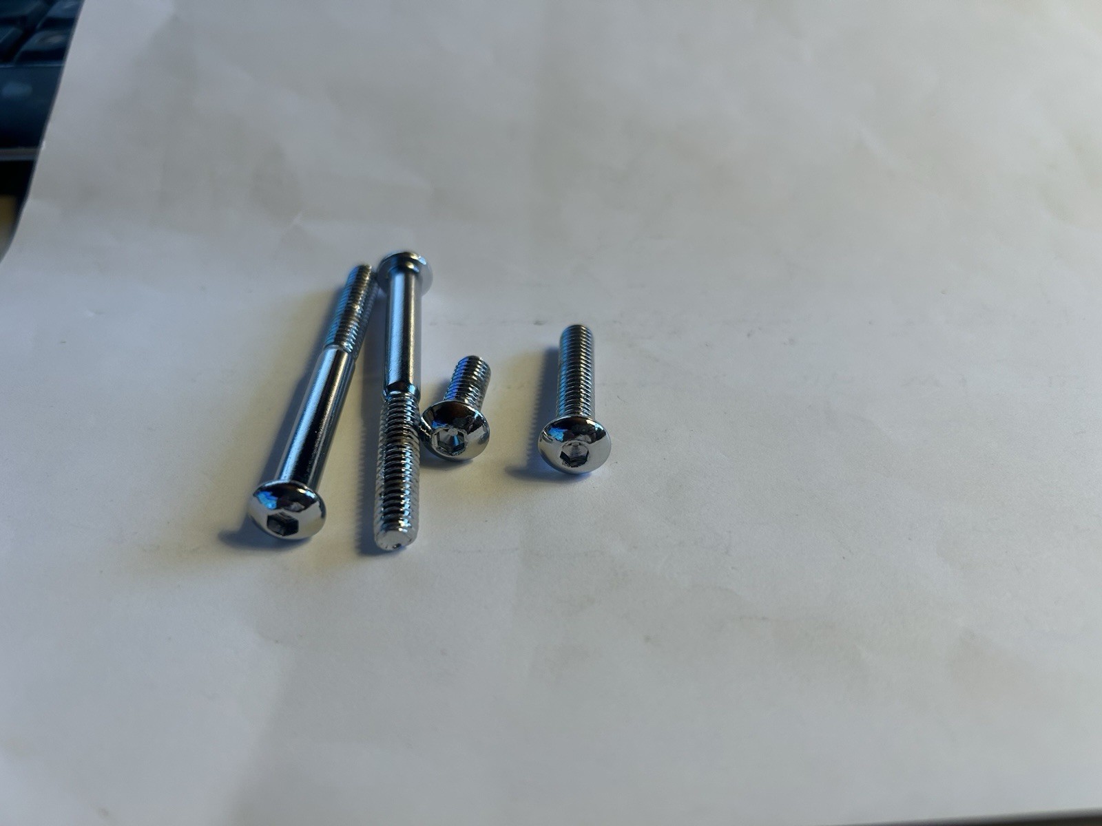 Harley Davidson Chrome Button Head Dash Mounting Screws FX Dual Gauges 77-85