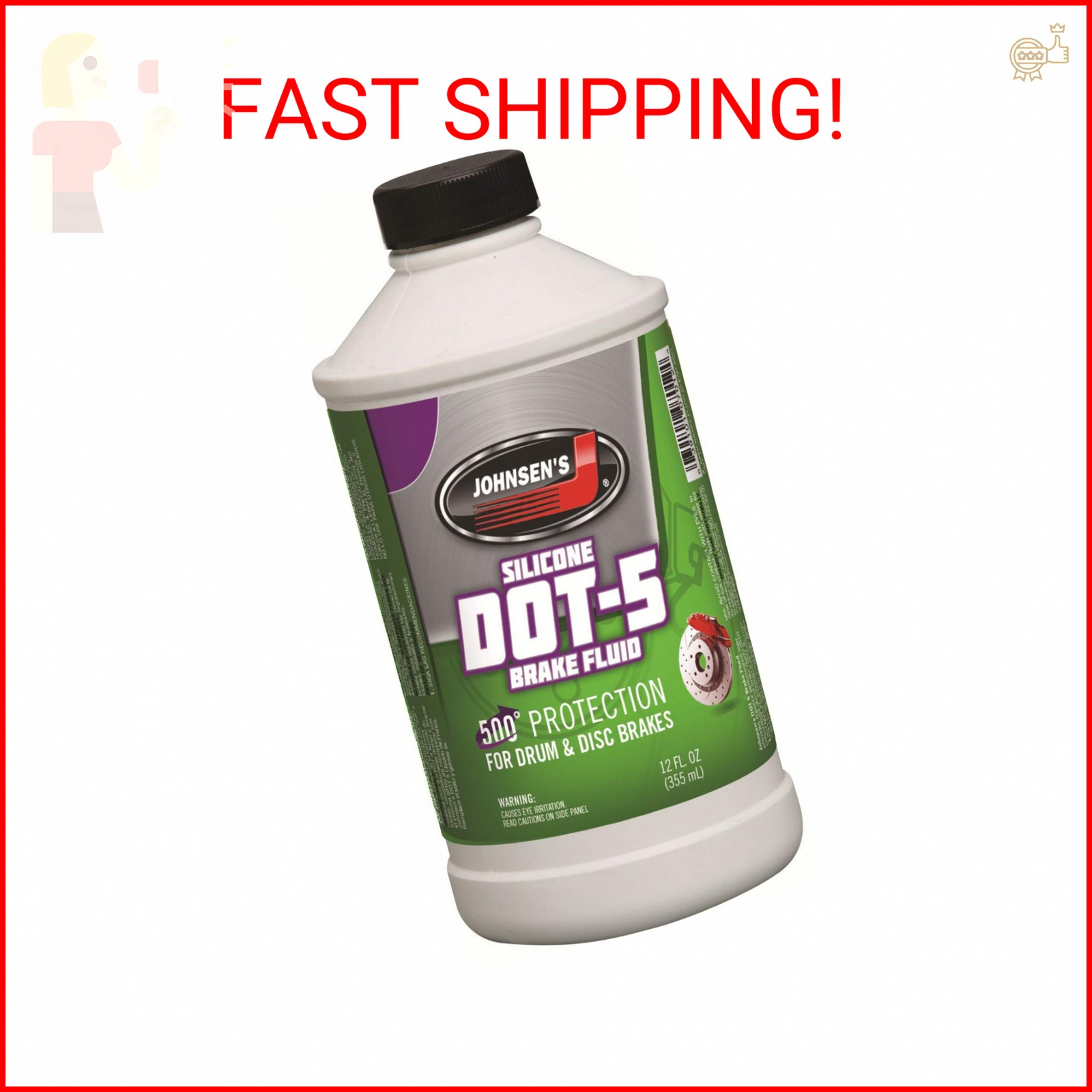 Johnsen's 7012-6 Silicone DOT-5 Brake Fluid - 12 oz.