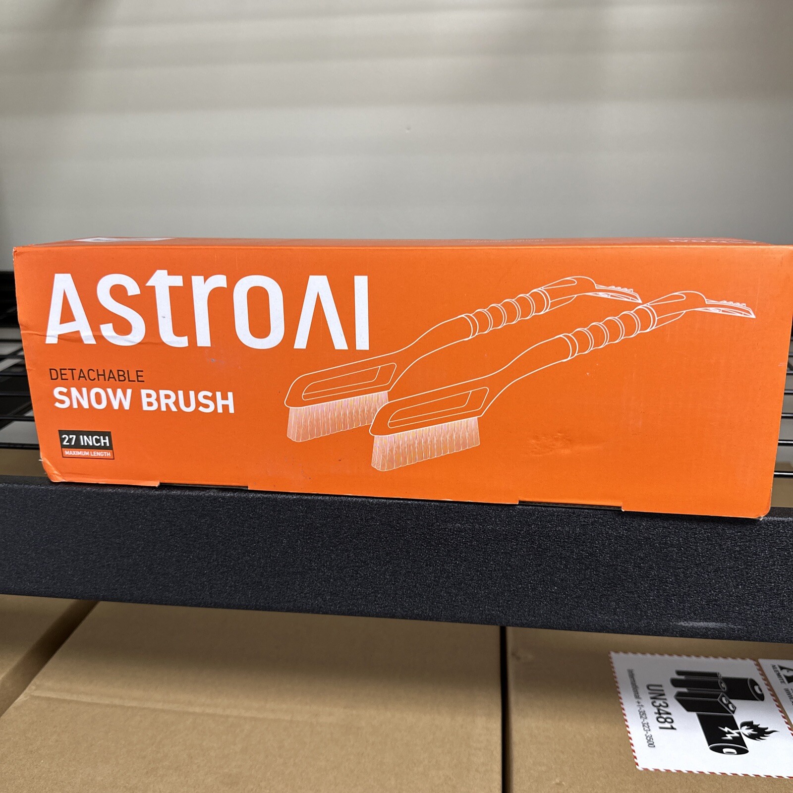 AstroAI 27'' Snow Brush & Ice Scraper | Detachable, Foam Grip for Cars (2 Pack)