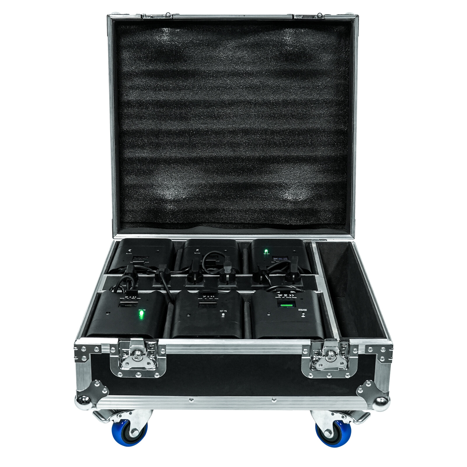 6pcs Par Light Rechargeable Flight Case Stage Light Flight Case with Wheels