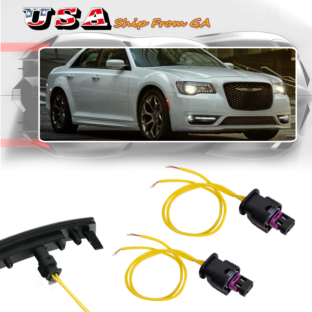 Fits 2015-2022 Chrysler 300 300C Side Marker Lights Pigtail Connector Wires 2PCS