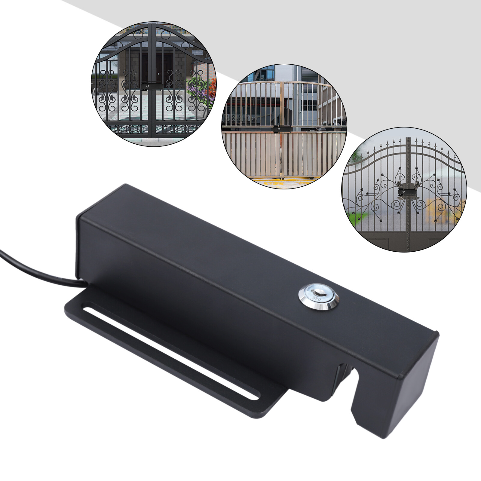 Automatic Gate Lock DS02 for Swing Gates with Manual Keys Secure Rolling Teeth