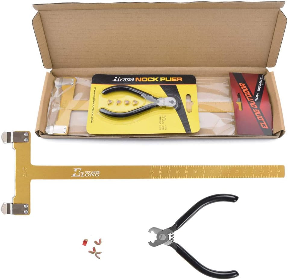 String Nocking Points Pliers Strings Knock Set T Shape Bow Square Ruler Nocking