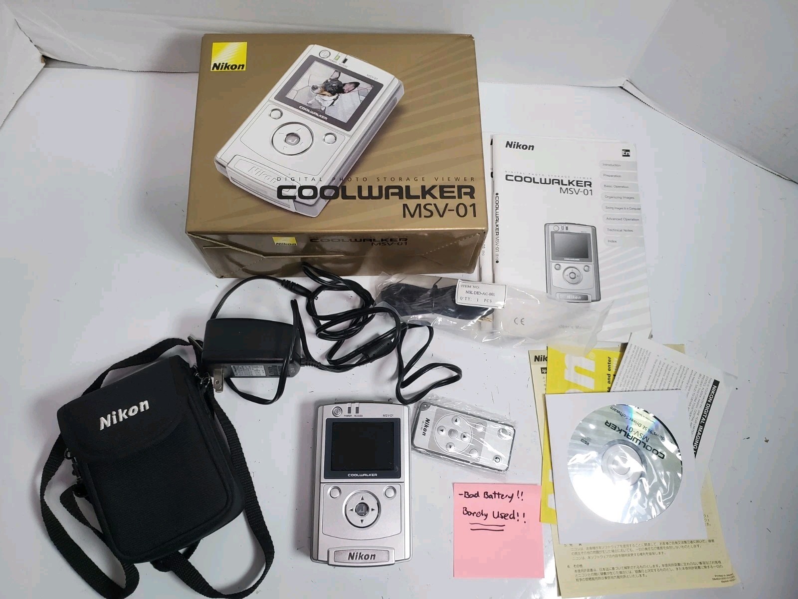 Nikon Coolwalker MSV-01 - Bad Battery - Digital Photo Storage