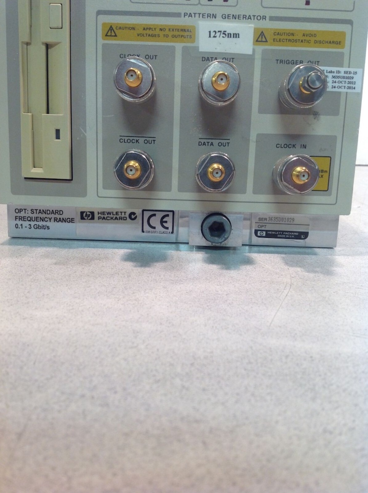 HP 70841B Pattern Generator, Range 0.1 - 3.0 Gbit/s