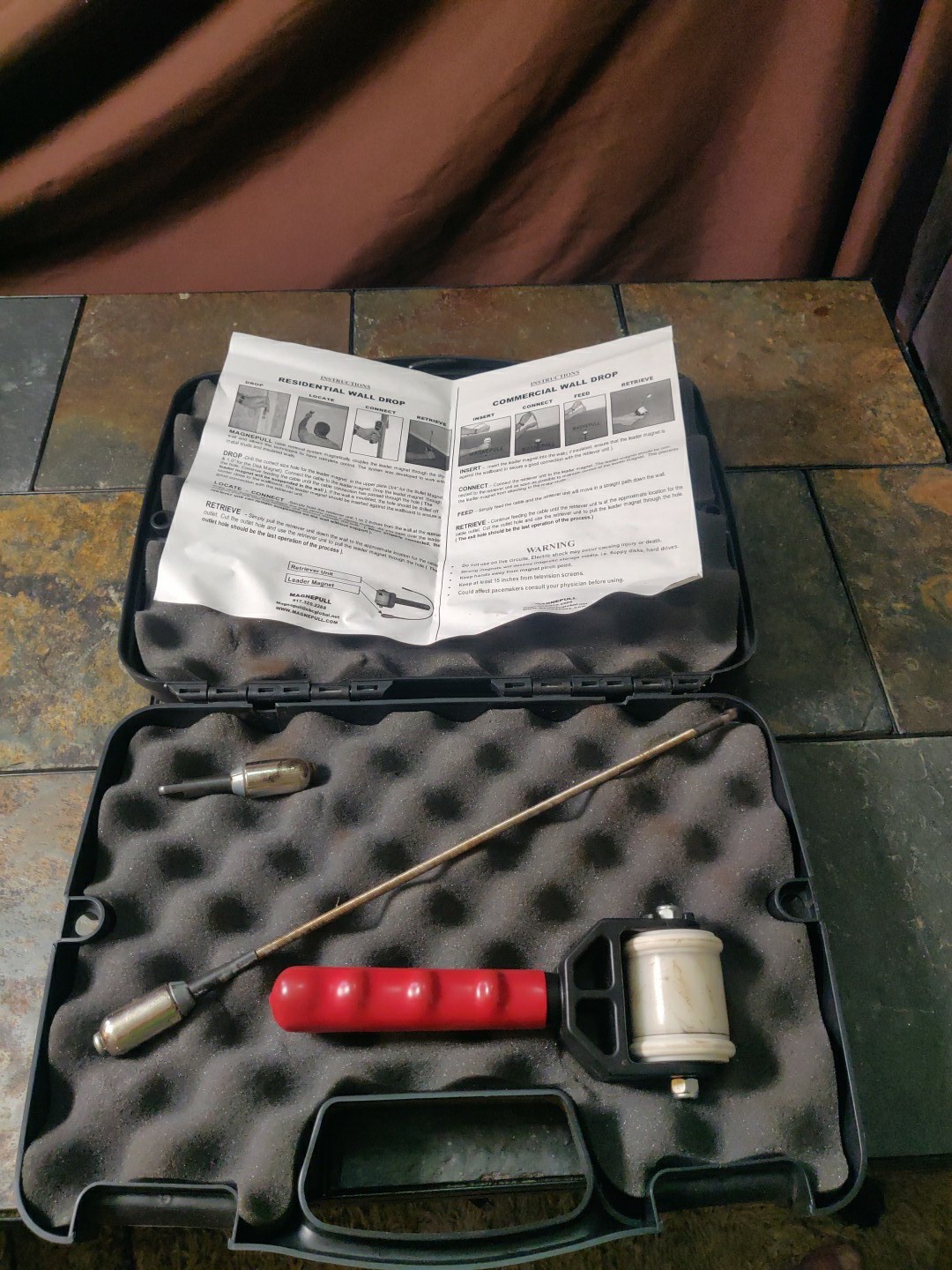 Magnepull Magnetic Cable Puller Kit with Hard Carrying Case