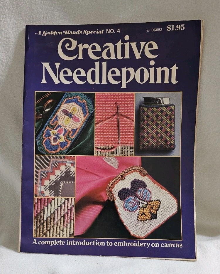 Creative Needlepoint Golden Hands Vtg Book #4 Horoscopes & More Projects Canvas