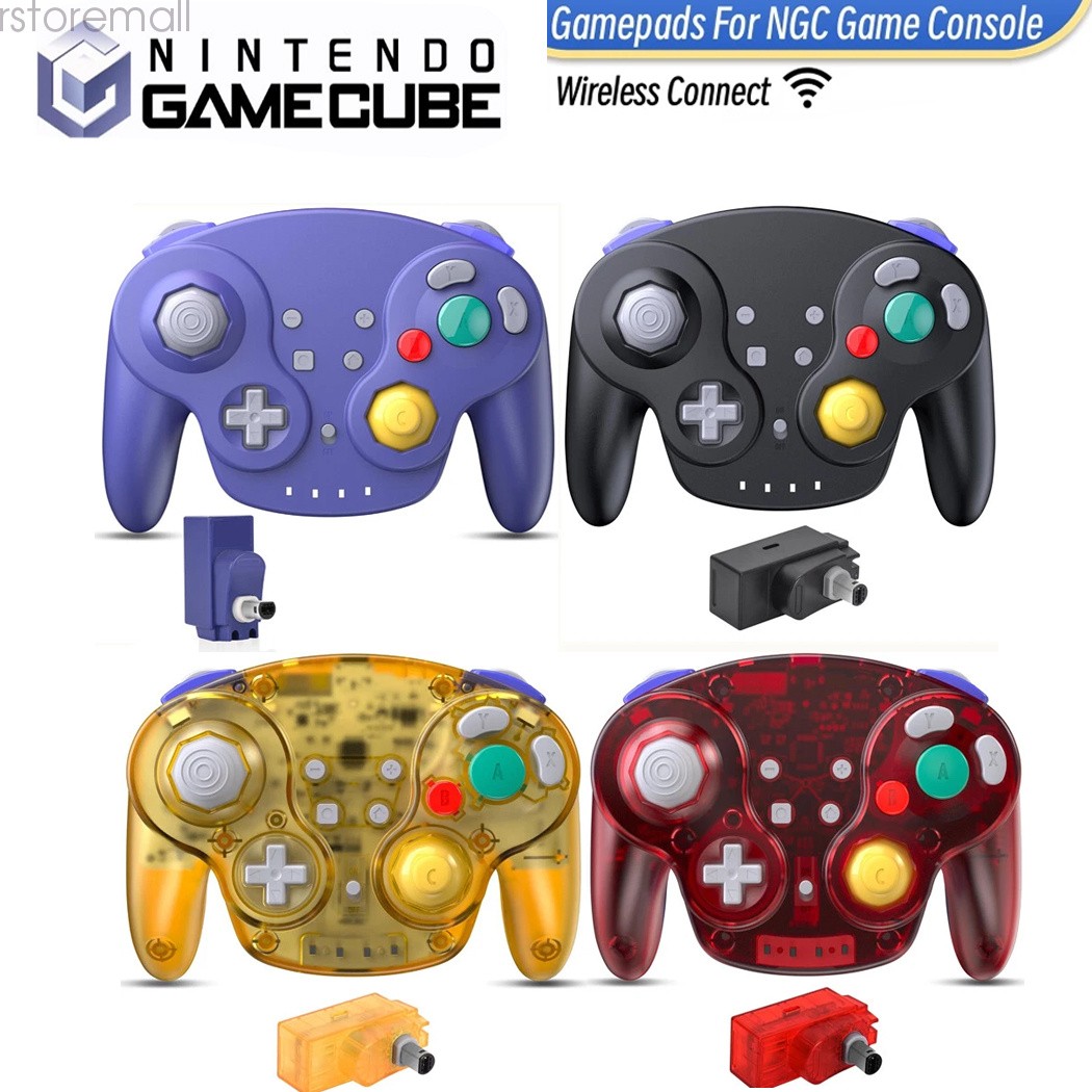 Wireless Gamecube NGC Controller w/ Rumble For Nintendo Gamecube GC Rechargeable