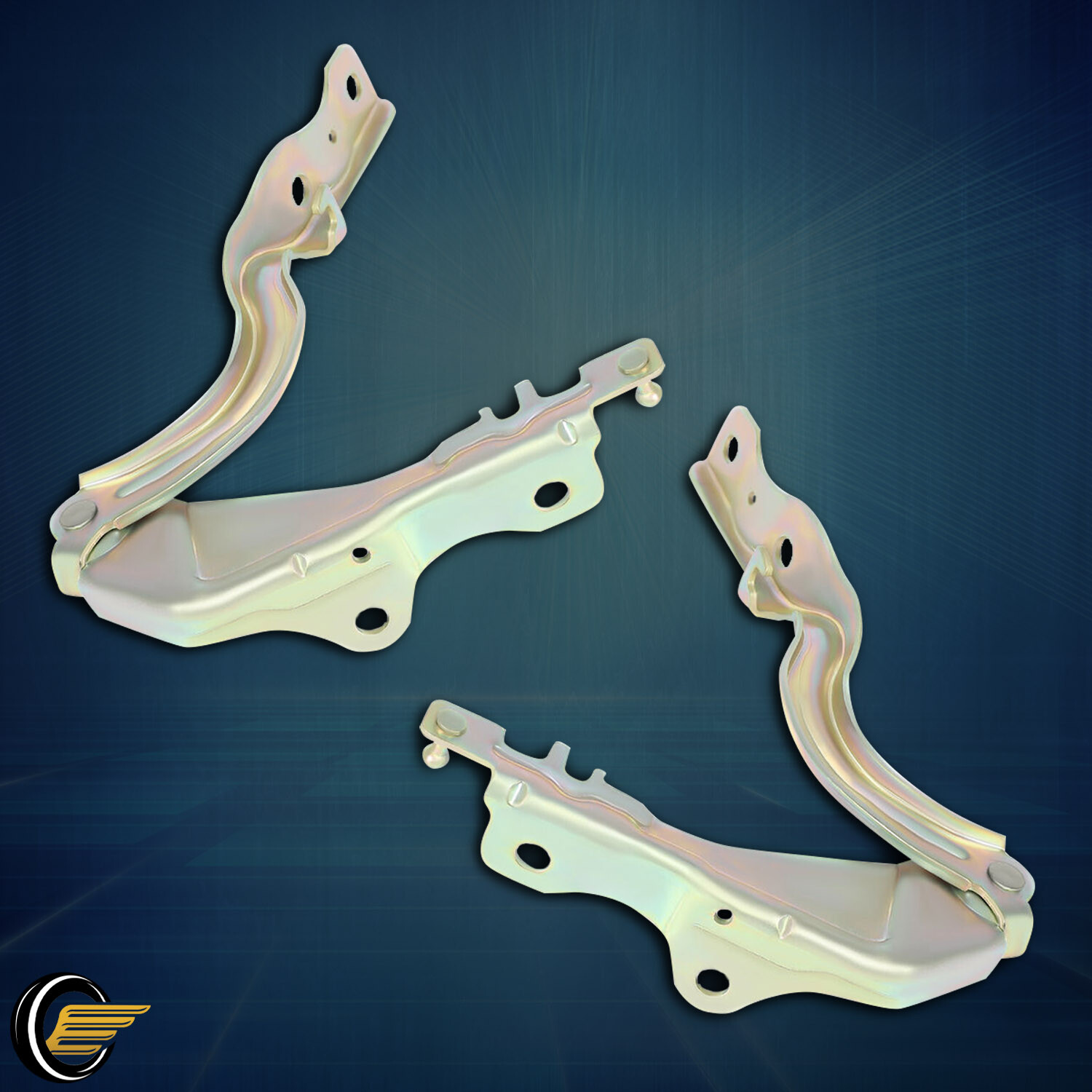 Hood Hinges Set of 2 Driver&Passenger Side Left Right For Hyundai Sonata 2015-19
