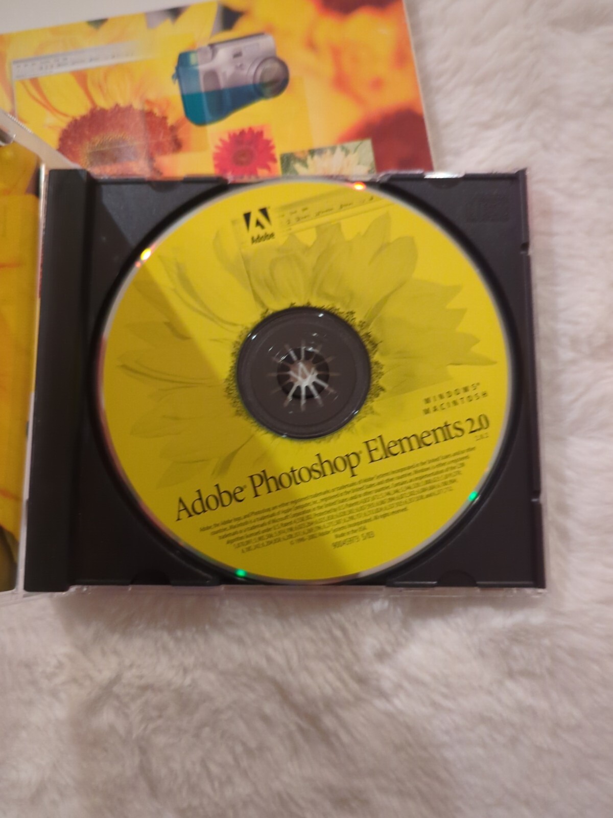 Adobe Photoshop Elements 2.0 With Manual Book CD-Rom Disk & Serial Numbers 2002