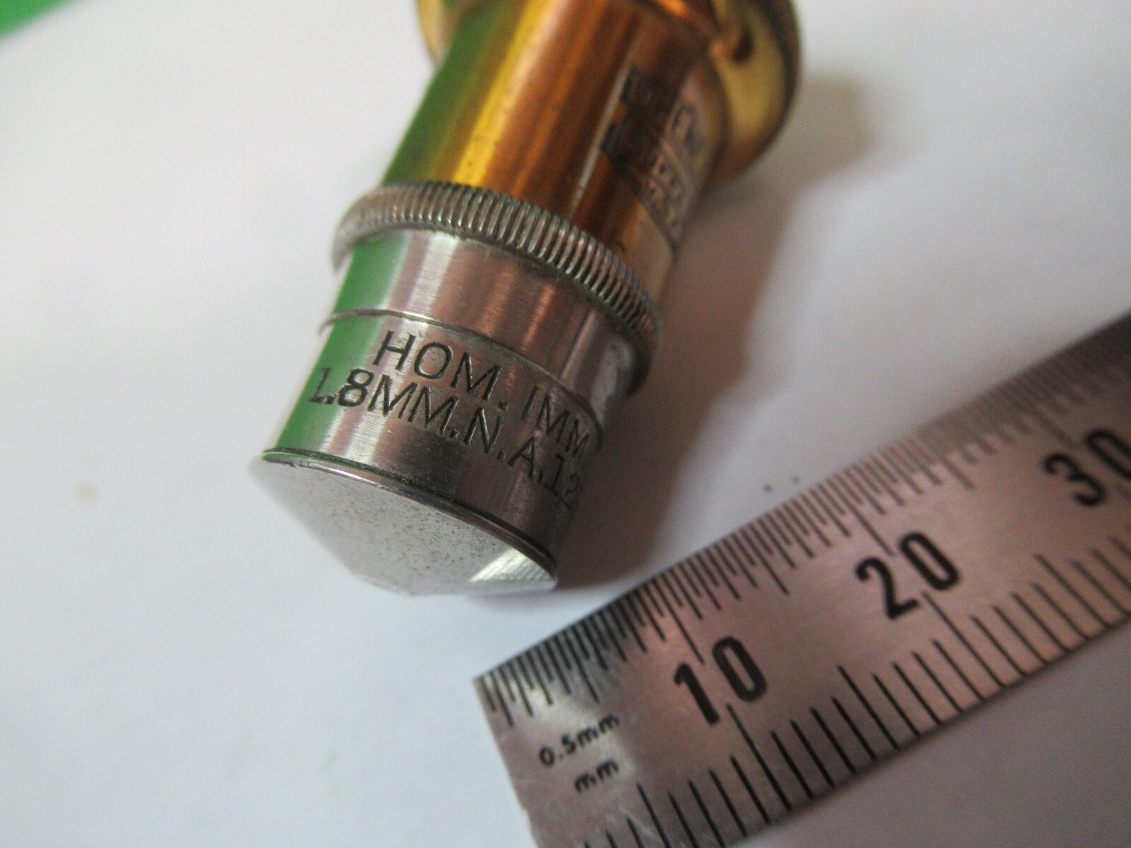 ANTIQUE BRASS SPENCER 95X LENS OBJECTIVE MICROSCOPE PART AS PICTURED &R2-A-22