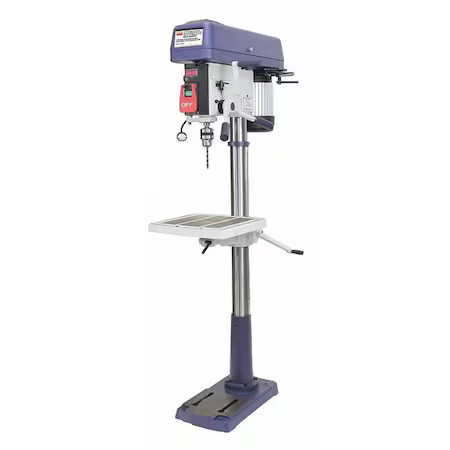 Dayton 54Zw31 Floor Drill Press, Belt Drive, 1 Hp, 115/230V Ac V, 17 In Swing,