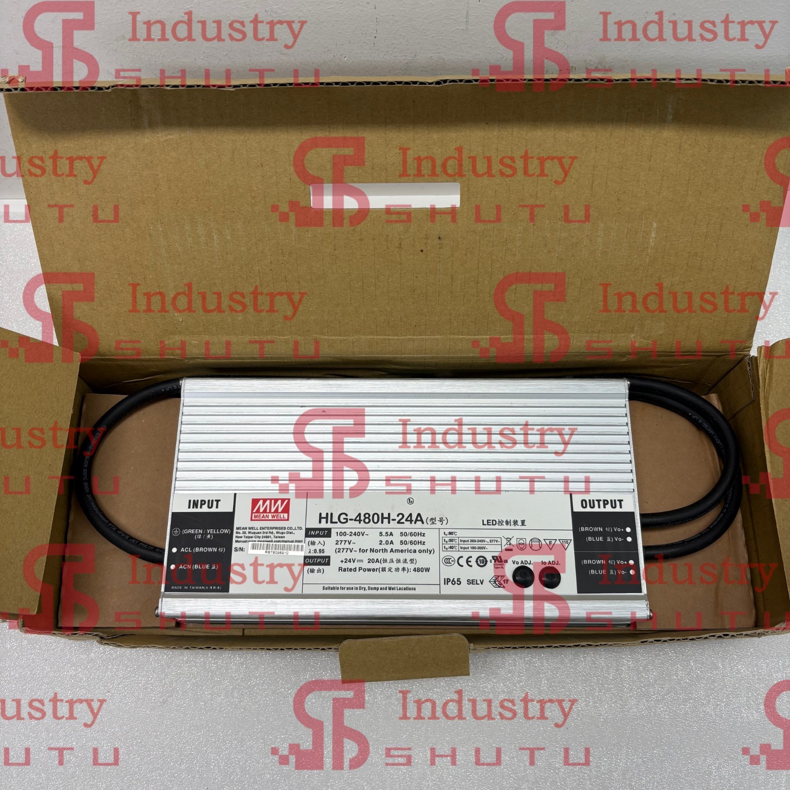 1pcs Mean Well HLG-480H-24A  power supply IN BOX Quality Guarantee