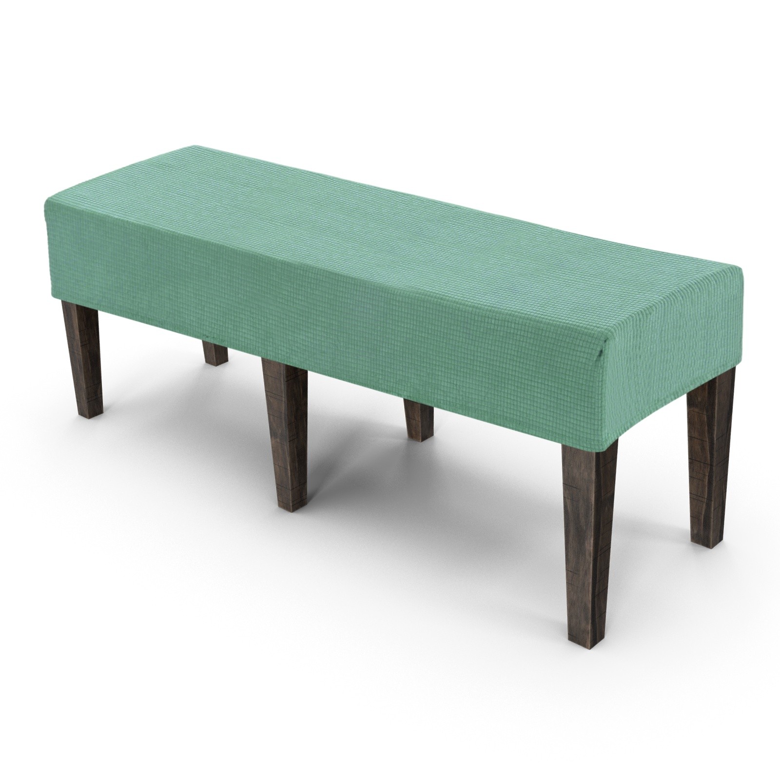 Jacquard Bench Slipcover, 49 - 63" Solid Bench Seat Cover [Matcha, L]