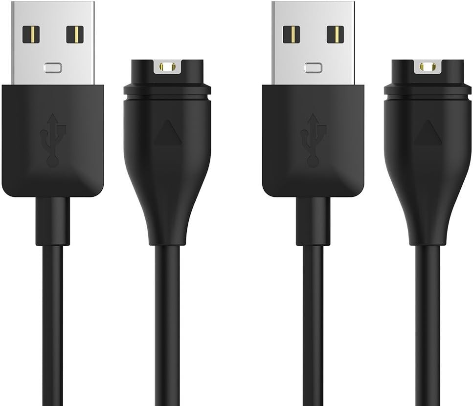 Fast Charging Garmin Watch Cable - 1M USB Type A, 2 Pack - Safety & Durability