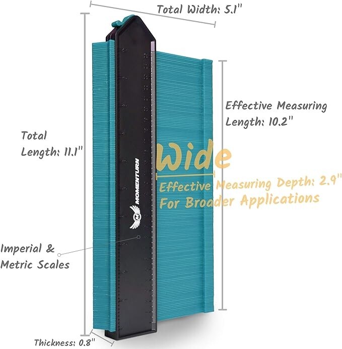 Contour Gauge With Lock 10 Inch Wide, Shape Duplicator, Profile Tool Template