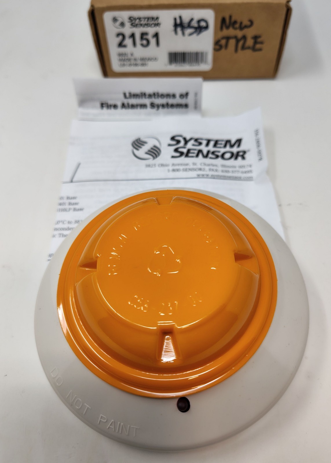 System Sensor 2151 Photoelectric Low-Profile Plug-In Smoke Detector NEW