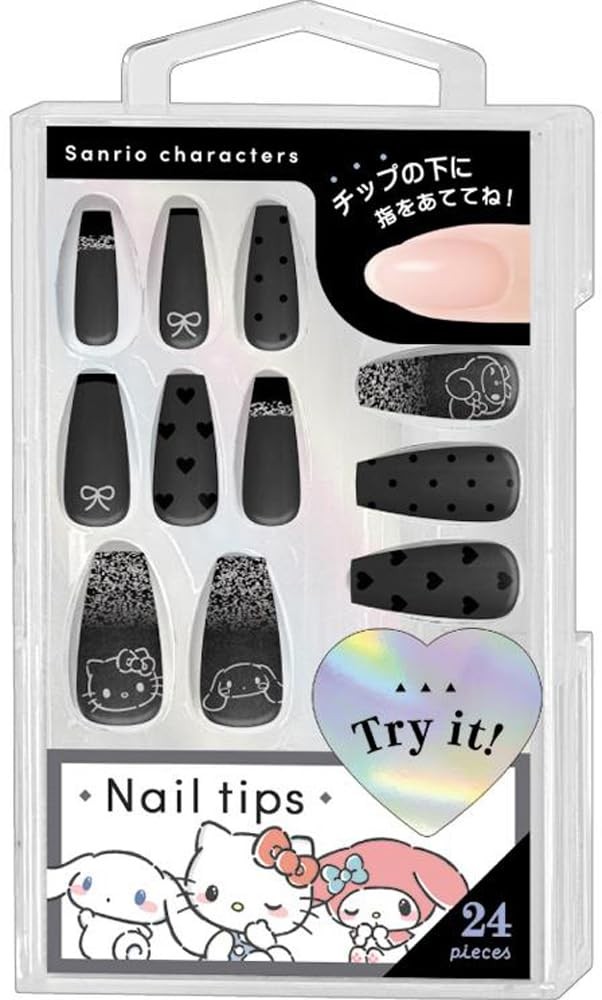 CRUX Black Glitter Nail Tips For Adult Collectors Ages 13+