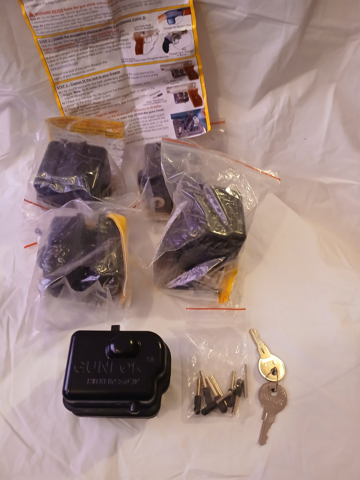 5 Lot Pro-Lok GUNLOK Universal Gun Lock Model GL600/GL650 Firearm Trigger Lock