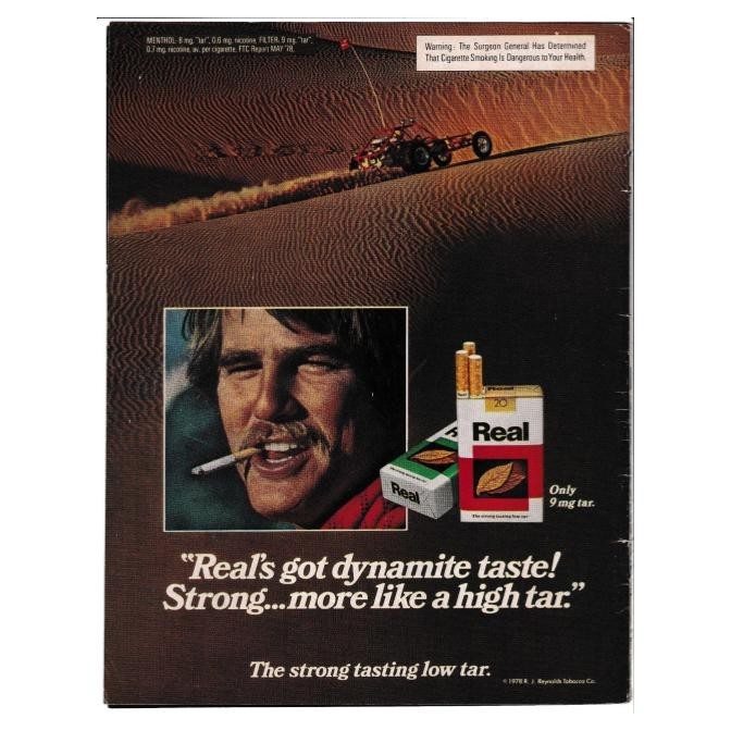 VTG Real Cigarette Magazine ad May 1978 The Strong Tasting Low Tar