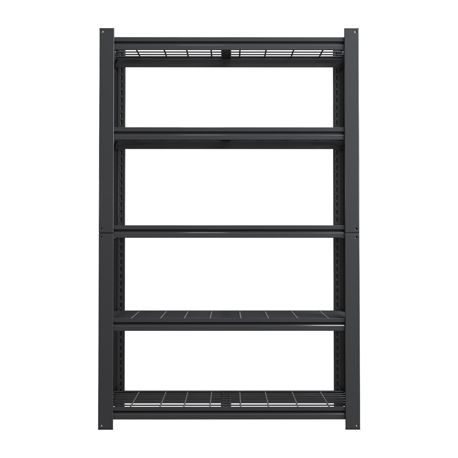 5-Tier Heavy Duty Metal Mesh Shelving 2000LBS Capacity Adjustable Storage Rack