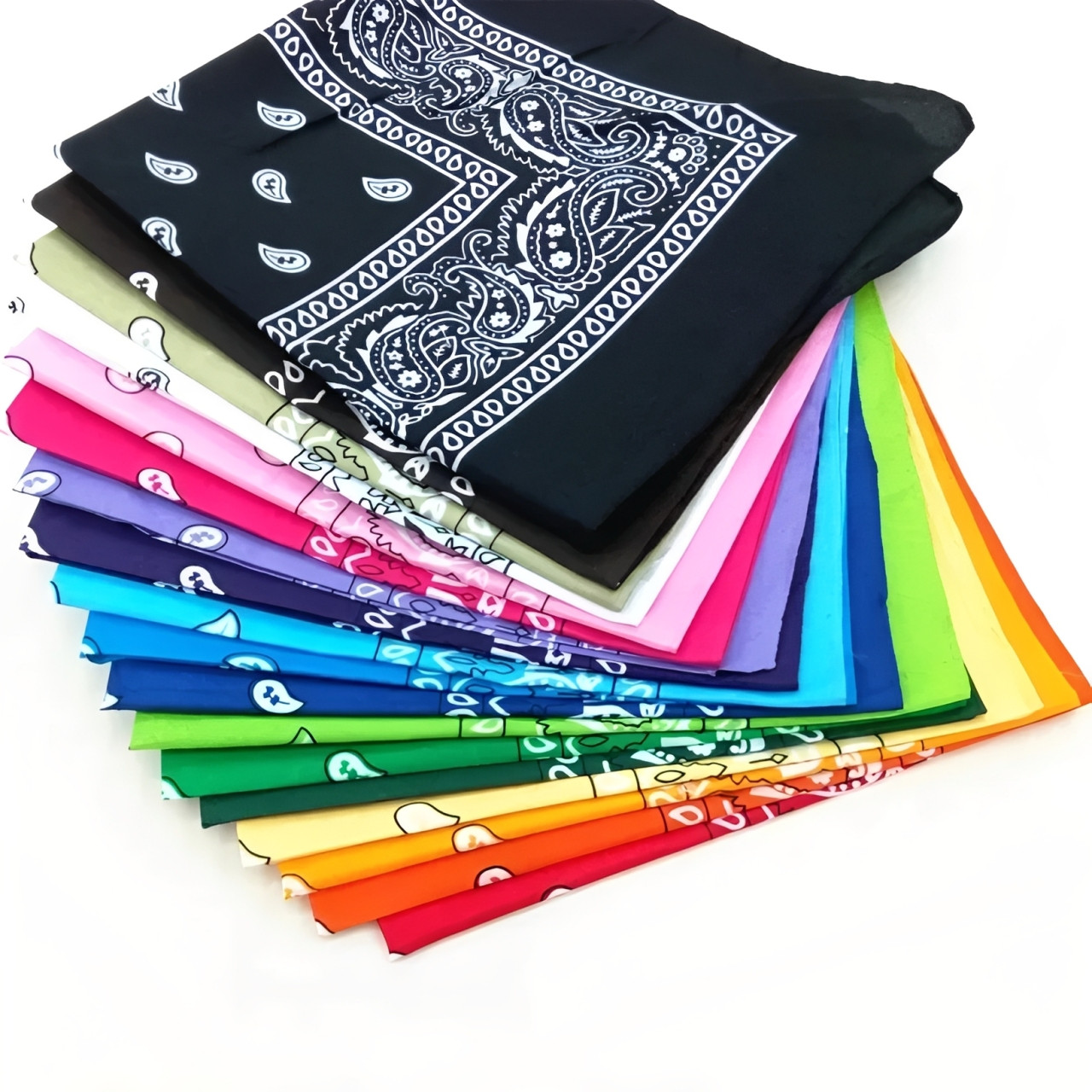 Bandana 100% Cotton Double Sided Print Paisley Cowboy Scarf Party Favor Headband