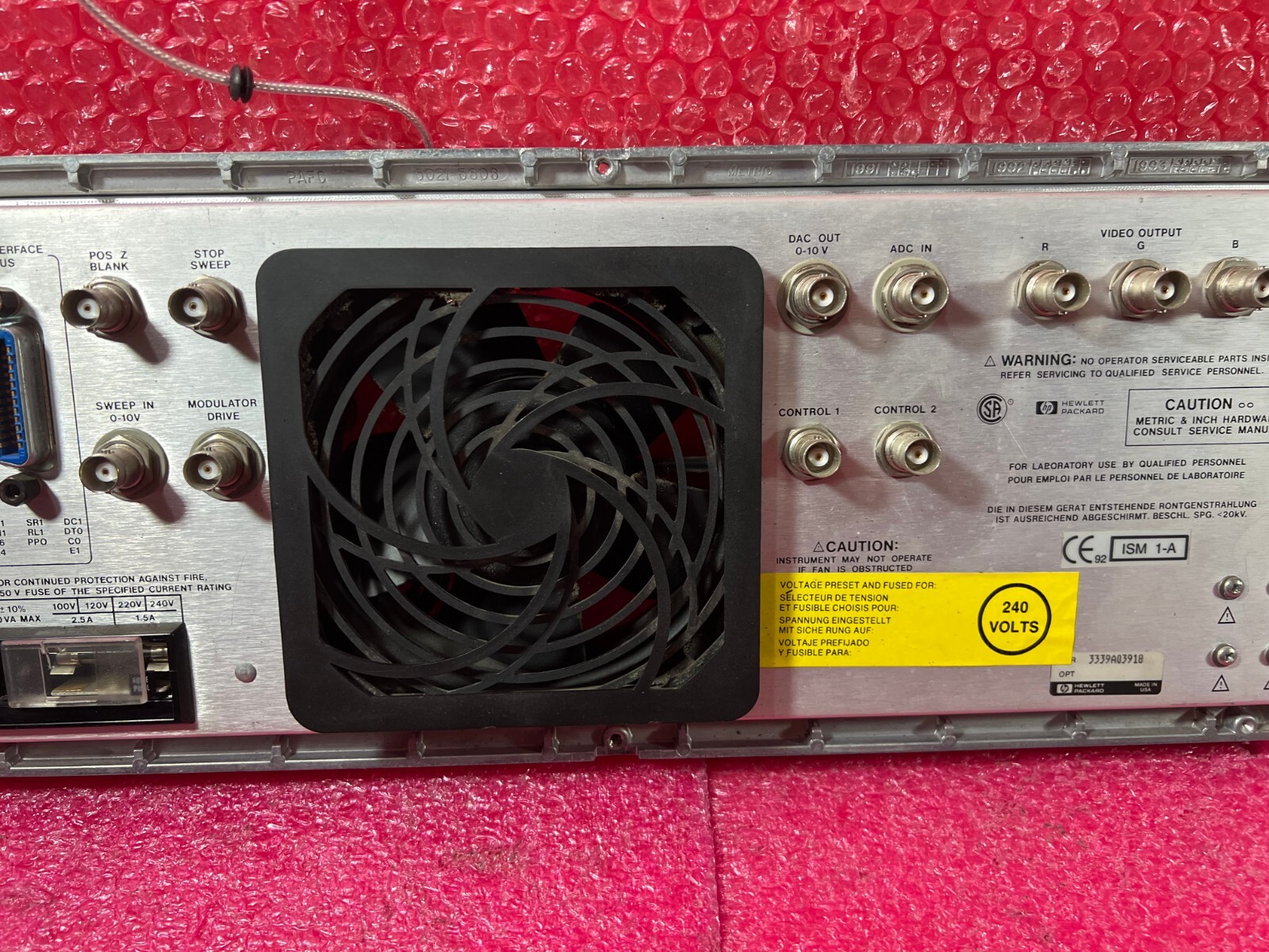 HP 8757D Scalar Network Analyzer Rear Panel 08757-60013 B-2902-45