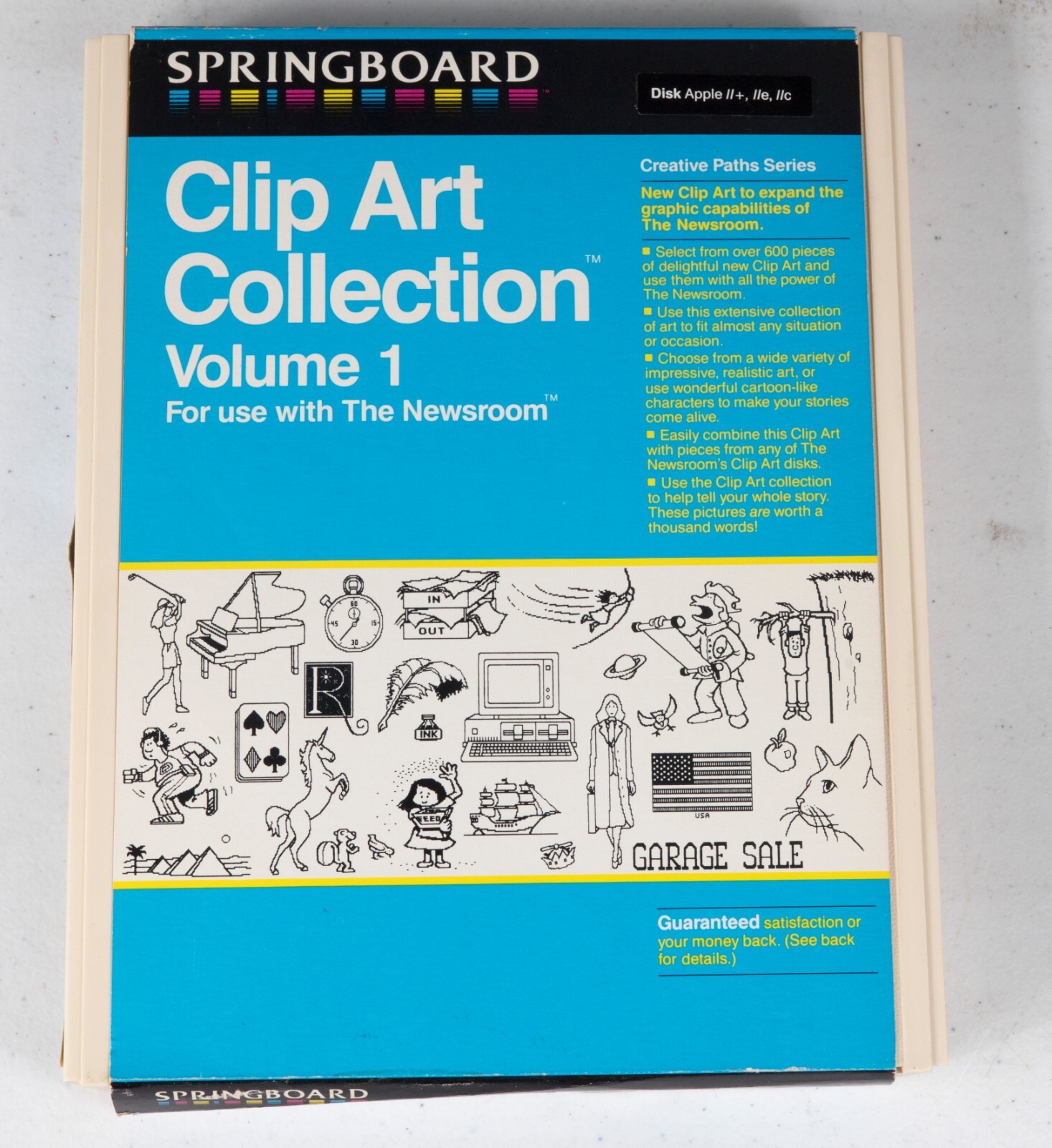 Vintage Springboard Newsroom clipart volume 1 Apple II+ IIe IIc 64K ST534B02