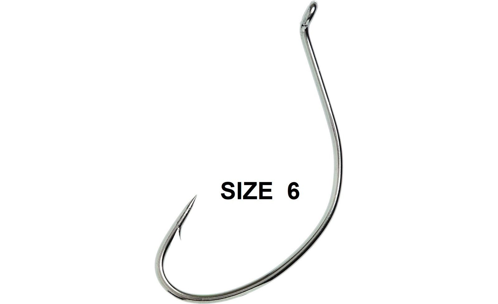 100 Eagle Claw L145 Kahle Horizontal Size 6 Nickel Finish Fish Hooks