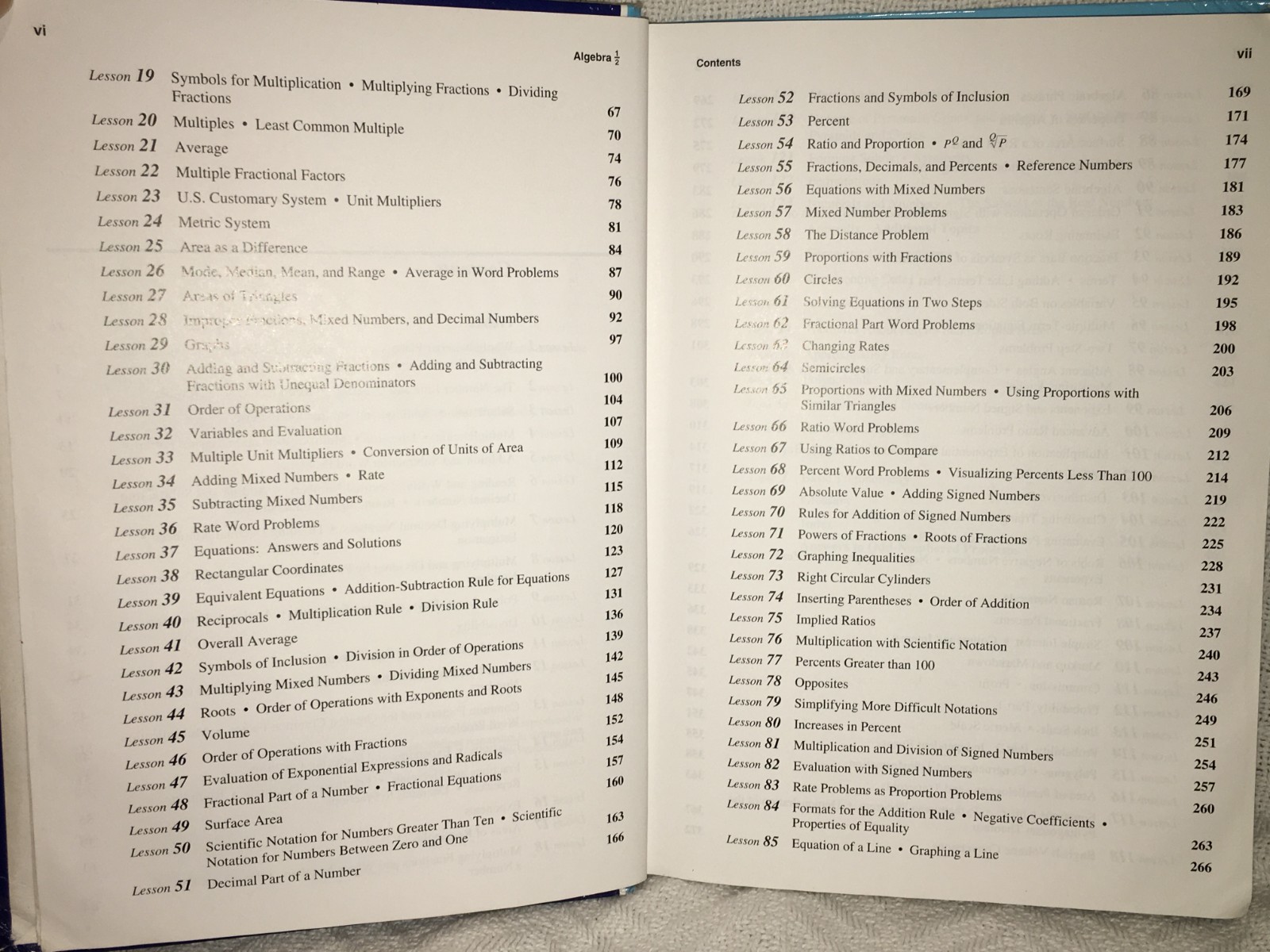 Saxon Math Algebra 1/2 An Incremental Development Third Edition Textbook 2004