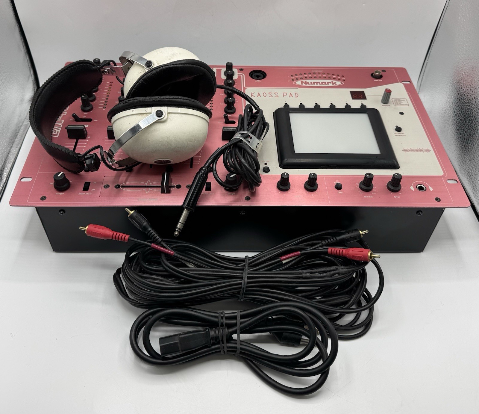 Numark EM-460 Preamp Mixer w/ Kaoss Pad + Pioneer SE-305 Headphones & Cables