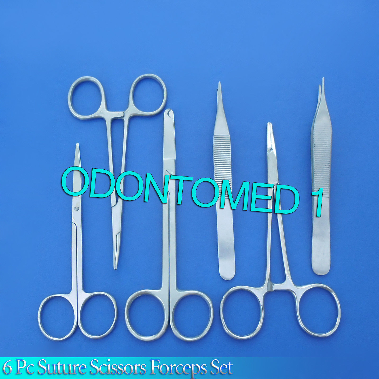 6 O.R GRADE INSTRUMENTS SUTURE SET KIT SCISSORS FORCEPS