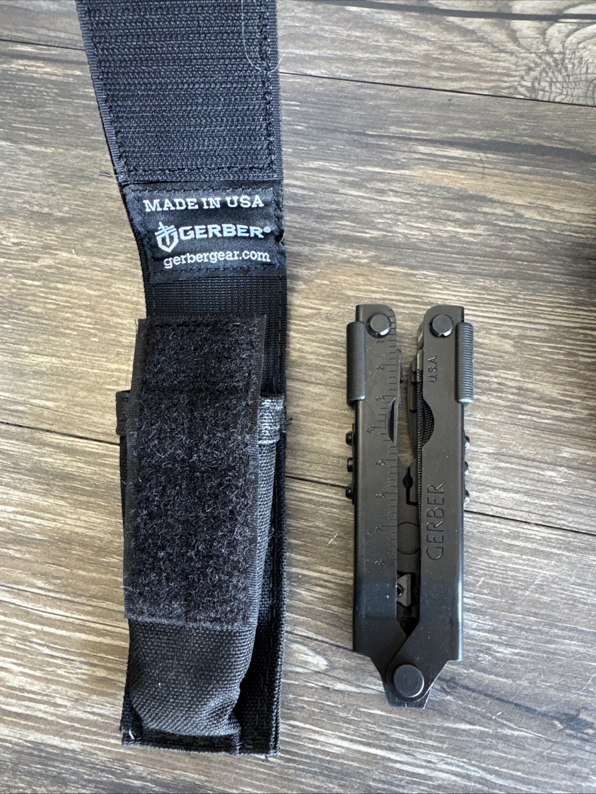 GERBER MP600 Black Oxide Finish Multi Tool Knife Plier w/sheath Carbide USA EXC