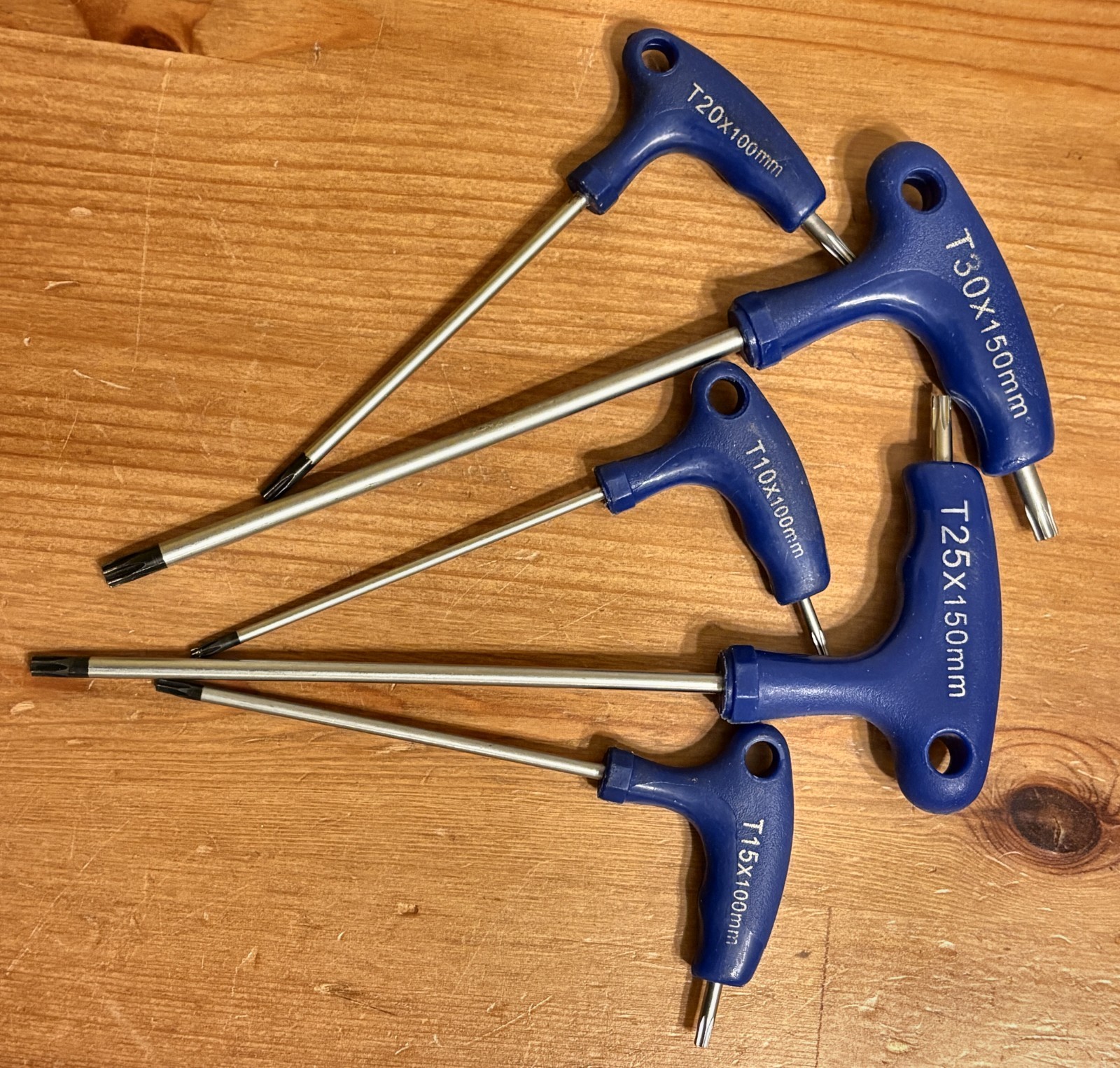 Torx Keys With Imp. + Short Side Hole x 5