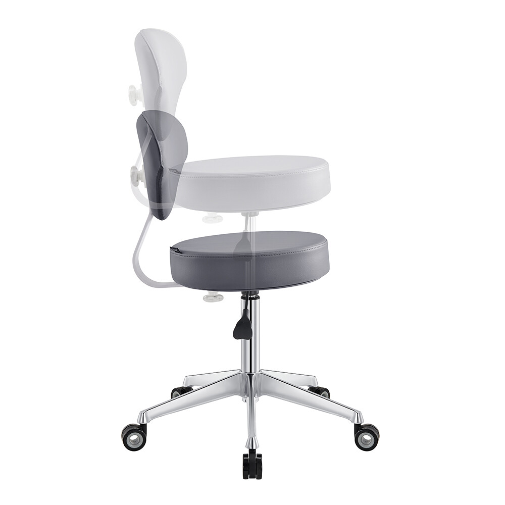 Roller Stool Medical Office All Purpose Adjustable Stool with Easy Glide Wheels