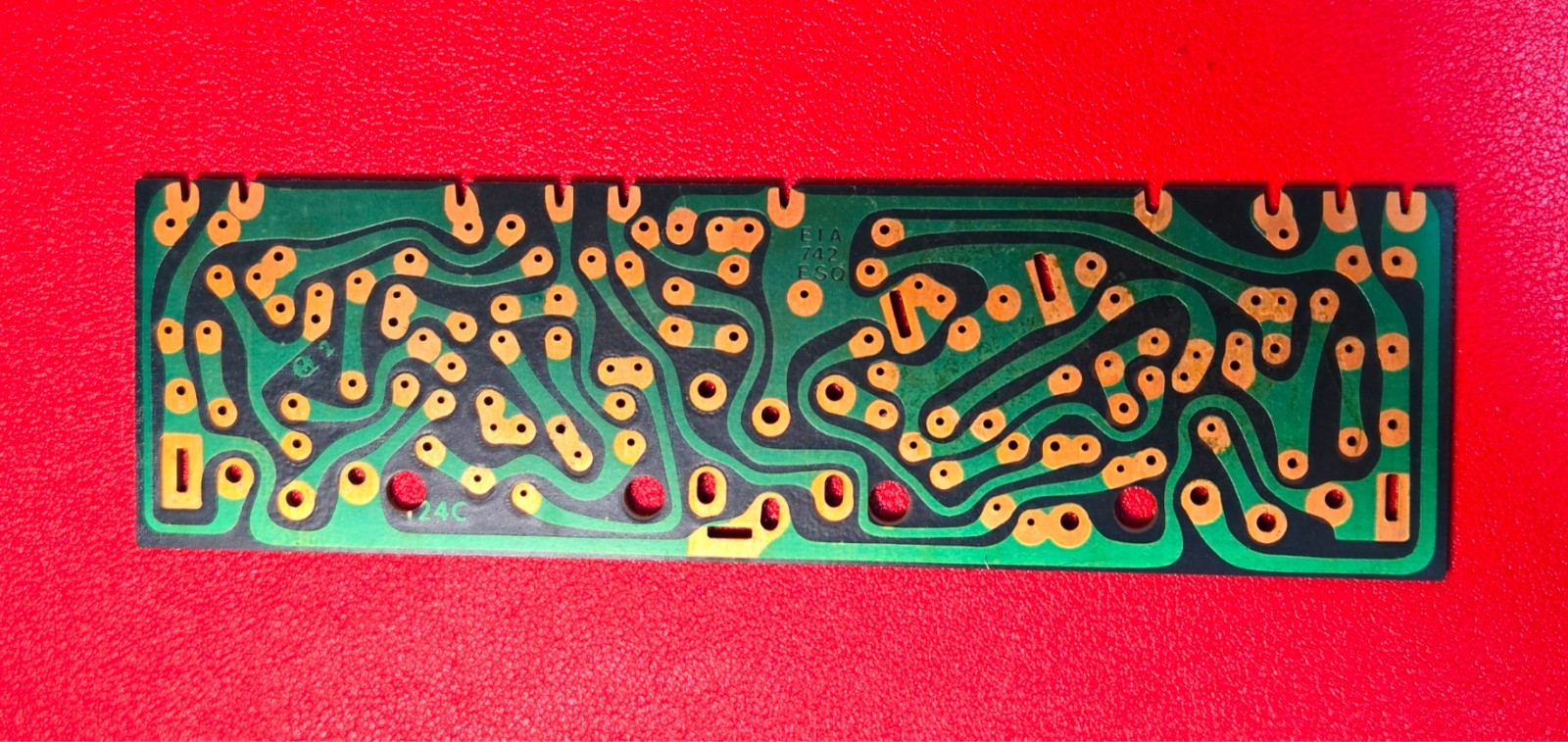 Vintage PCB Circuit Board EIA 742 ESO Hand Laid Traces NOS RARE!