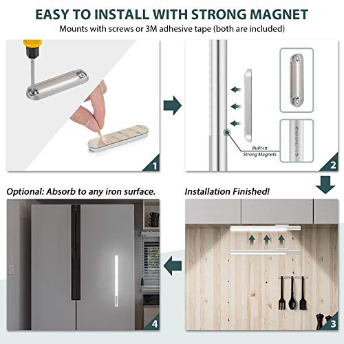 LED Closet Lights, Battery Powered LED Lights, Motion Sensor Light 6000k-2 Pack
