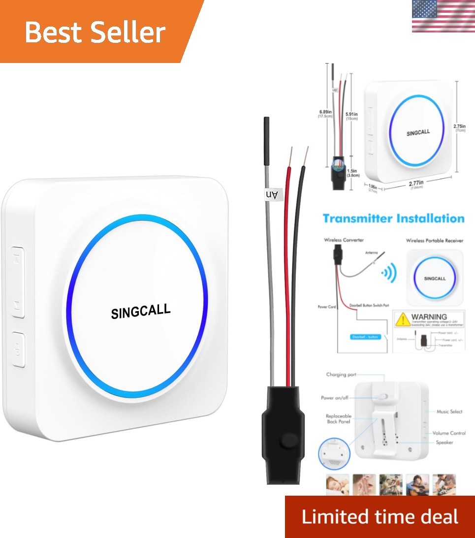 Elegant Wireless Doorbell Extender: Convert Existing Wired to Modern Convenience